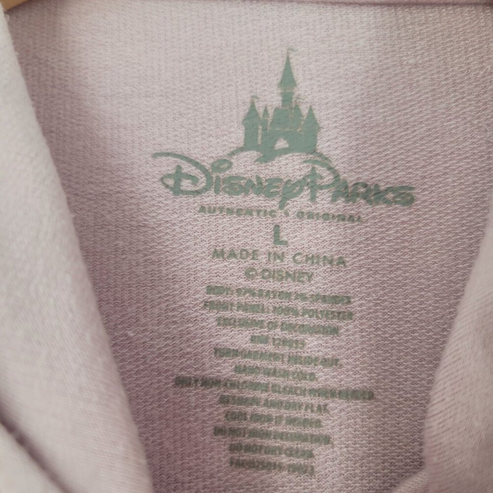 Walt Disney World Girls Youth Satin Pink Zip Up Sweatshirt Size Large - Picture 3 of 5